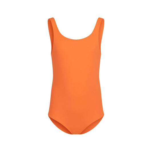 Children swimsuit offering full coverage for protection and style