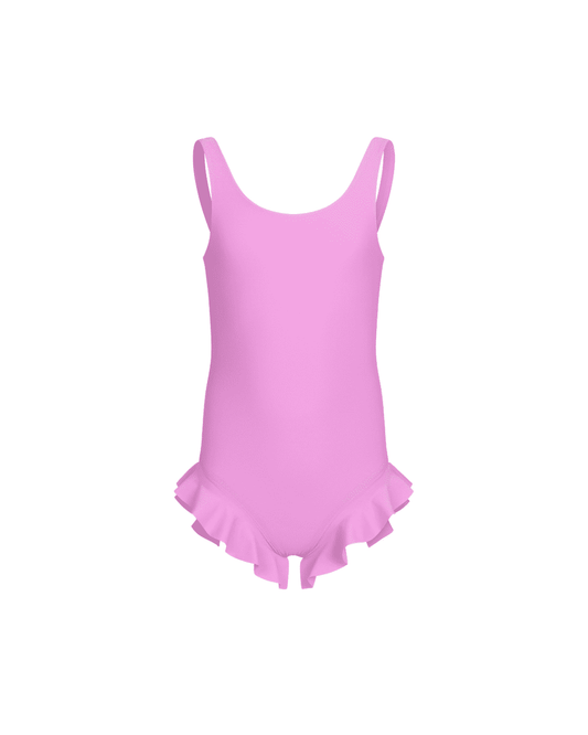 Enfant swimsuit for children by Rêve de Rive Swimwear, featuring frill design